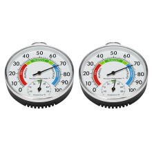 2X Temperature And Humidity Analog Indicator Indoor Outdoor Thermometer Hygrometer L15