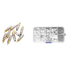 10 Pcs Adapter Audio Coaxial Cable Connector with 250Pcs XH 2.54mm 2Pin 3Pin 4Pin Terminal Housing Header Wire Connector