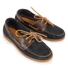(4 UK, Navy) Moretta Womens/Ladies Avisa Leather Boat Shoes
