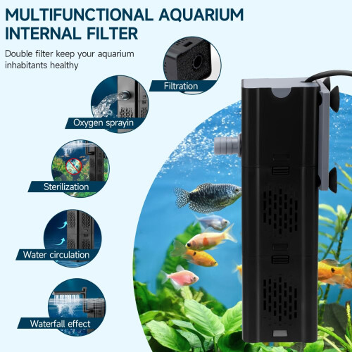 1000L/H 15W Internal Aquarium Filter Pump with Filtration 1