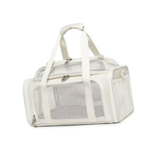 Breathable Cats Backpacks Carriers With Regulable-Creamy White