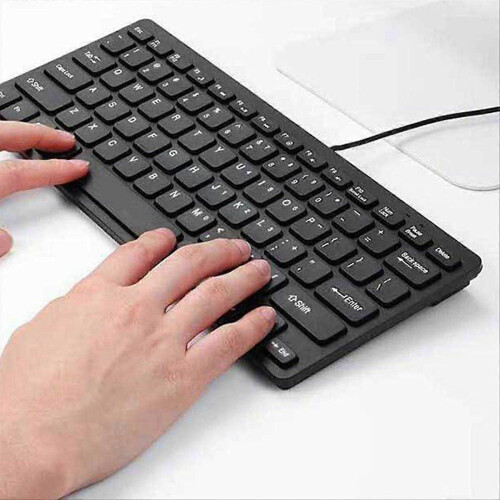 Teclado USB compacto con cable - Teclado ultrafino negro MSPHX 2