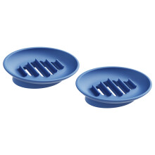 Porte-savon pratique en Silicone, lot de 2 porte-savon pour-Bleu