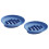 2Pcs Space Saving Soap Dish Soap Storage Container Tray-Blue 1