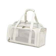 Portable Pet Carriers Bag Small Dog and Cats-Creamy White