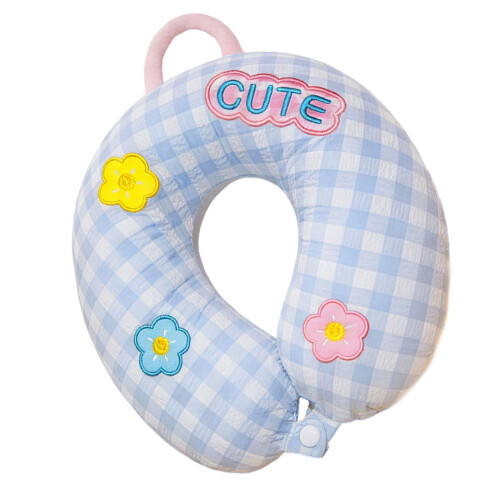 Memory Foam Travel Necks Pillow Ergonomic U Shape Designs-Blue