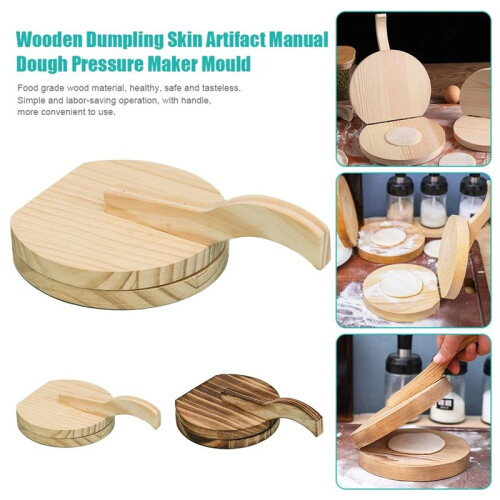 Dumplings Maker Dough Pressing Tool Dumpling Skin Artifact Machine DIY Kitchen Manual Wood Press Mold Kitchen Gadgets D 2
