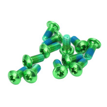12 pièces M5x11,5 mm boulons en alliage pour rotor de disque vert MTB