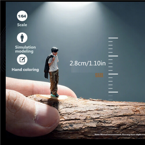 Tiny 1/64 Resin Statue Highly Detailed Decorative Miniature For 2
