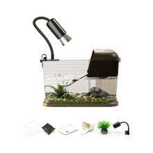 Easy Setups Turtles Tanks With Lighting-black brown large