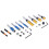 10PCS Router Bits, Including 4 Flush Trim Router Bits 1/4 Shank, 4 Pattern Flush Trim Router Bits with 2 Impact Bits Et 7