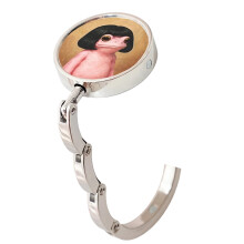 Modern Alloy Table Hook With Secure Grip Perfect-pink. frog.