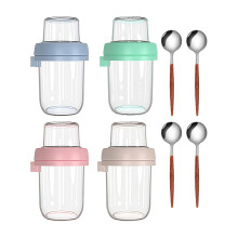 Dry Wet Separation Glass Cereal Bowls With Lid Ideal For
