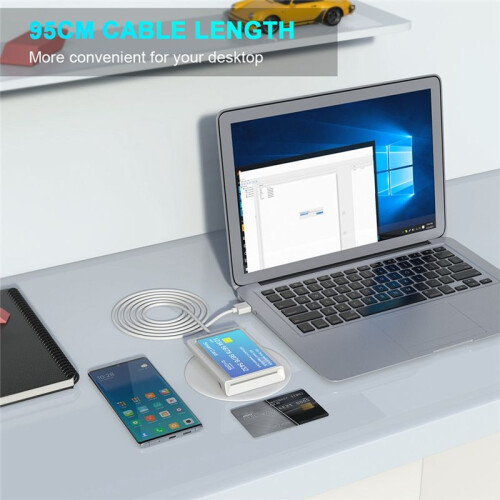 Contact + NFC 2-In-1  Card Reader PC-Linked Dual-Interface  Card Reader/Writer Contact PCSC  Card Reader 1
