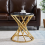 AINPECCA Coffee Table and Side Table Set Gold Living Room 3