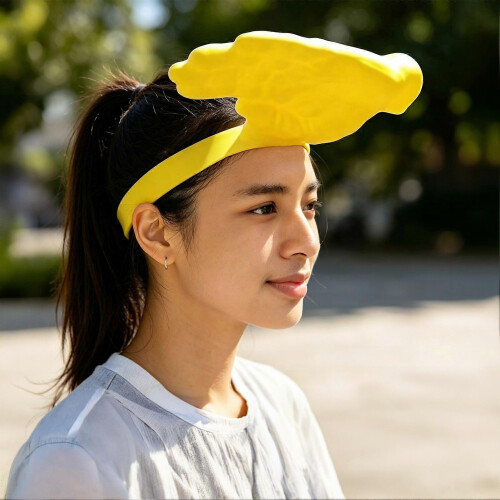 Palm Shaped Sun Visor – Elastic & Breathable – for Hiking & Pool – 3D Printed Design 1
