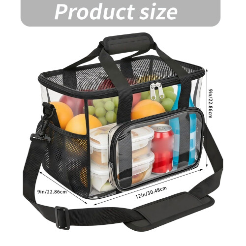 Durable See Through Food Bag 15L Capacity With Multiple Sections 2