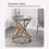 AINPECCA Coffee Table and Side Table Set Gold Living Room 7
