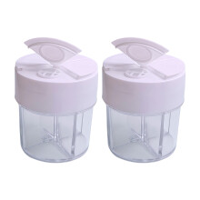 Hygienic Round Condiment Container With Tight Seal-White