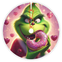 Gonna per albero di Natale Grinch con bordo a pon pon, 76 cm (30 pollici)