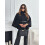 (Black, S) Winter Solid Belted Woolen Cape Coat for Women 1