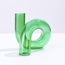 Jarrón de cristal de sobremesa para hidroponía – 116 mm de ancho