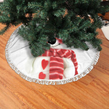Gonna per albero di Natale in pizzo con frange, 76 cm (30 pollici)