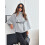 (Gray, XXL) Vinterkappe med belte i ull til dame 1