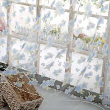 Flower Sheer Curtain Tulle Voile Valance 1 Panel