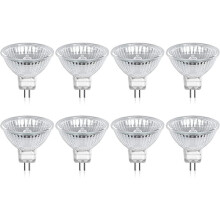 Lâmpada Halógena MR16GU5.3 35W 12V Branco Quente 2800K - Pacote com 8