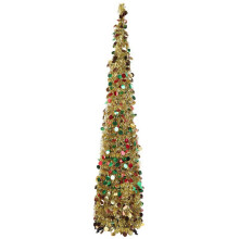 5ft Collapsible Sequin Christmas Tree with Stand