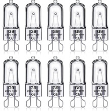 Lâmpadas Halógenas G9 40W 230V Branco Quente - Pacote com 10