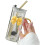 Glass Square Water Bottle Drinking Cup With Lid And-Yellow 1