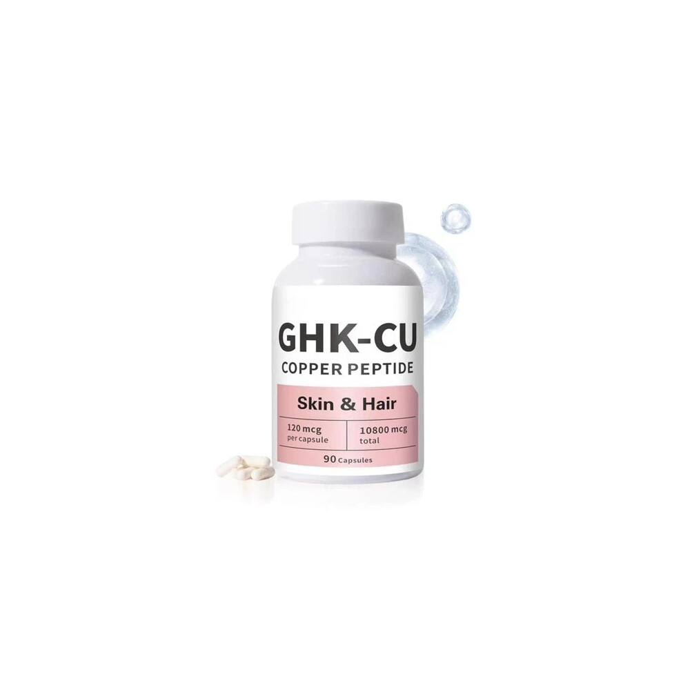 (2 bottles) GHK-Cu Copper Peptide Supplement, 120Mcg High-Purity Supplement for Skin & Hair