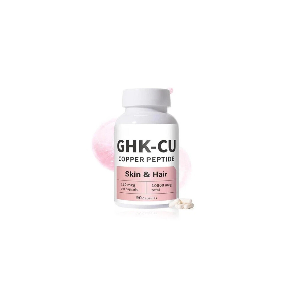 (1 bottle) GHK-Cu Copper Peptide Supplement, 120Mcg High-Purity Supplement for Skin & Hair