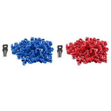200Pcs Red/ RJ45 Port Ethernet LAN Hub Anti Dust Cover Plug Cap Blockout Protector with Proprietary Lock and Key