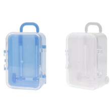 Roller Travel Suitcase Candy Box Personality Wedding Candy Box Trolley Case Candy Toy Storage Box,White &