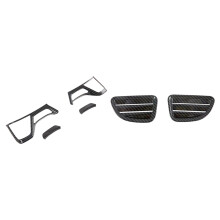 2 Set Car Accessories: 1 Set Car Steering Wheel Cover Trim Moldings & 1 Set Front Upper Air Vent Outlet Cover Trim