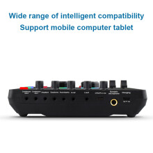 F999 Sound Card Audio Mixer Live Sound Card Voice Changer Mixing Console Amplifier Sound Card Phone Computer Universal
