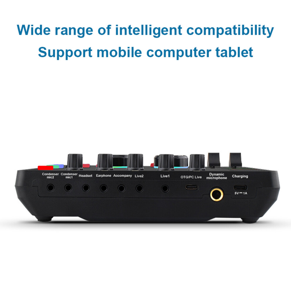 F999 Sound Card Audio Mixer Live Sound Card Voice Changer Mixing Console Amplifier Sound Card Phone Computer Universal 6032794287002