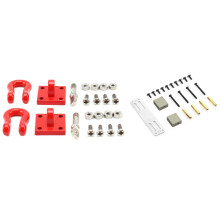 2Pcs Front Rear Bumper Rescue Trailer Hook for Wpl Rc Car with Servo Fixed Mount Bracket Kit for MN D90 D91 1/12 RC Car