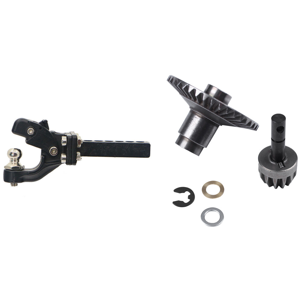 Hitch Trailer Hook With 13T 38T Crown Gear Motor Differential Main Gear Combo,For 1:10 Scx10 90046 Rc Car 4712474935363
