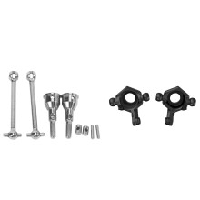 2Pcs Metal Front CVD Drive Shaft with 2Pcs Front Steering Cup Wheel