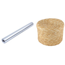 Kitchen Oil Proof Waterproof Sticker with Wheat Straw Woven Storage Basket