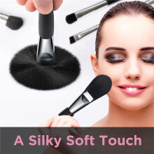 Travel Makeup Brushes Set, 5PCS Double Ended Cosmetic Kit with Pouch for Foundation, Eyeshadow, Lip, Blush-Brushes