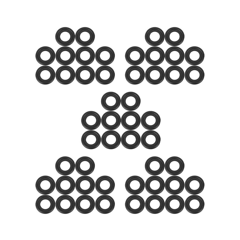 50Pcs Black Rubber Oil Drain Plug Gaskets Washer Replacement For 12616850 3536966 097-119 6033970370099