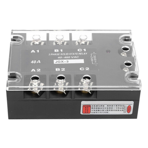 3-Phase SSR Controller JGX-3 40A 40-480VAC ABS Aluminum Relay MSPHX 1