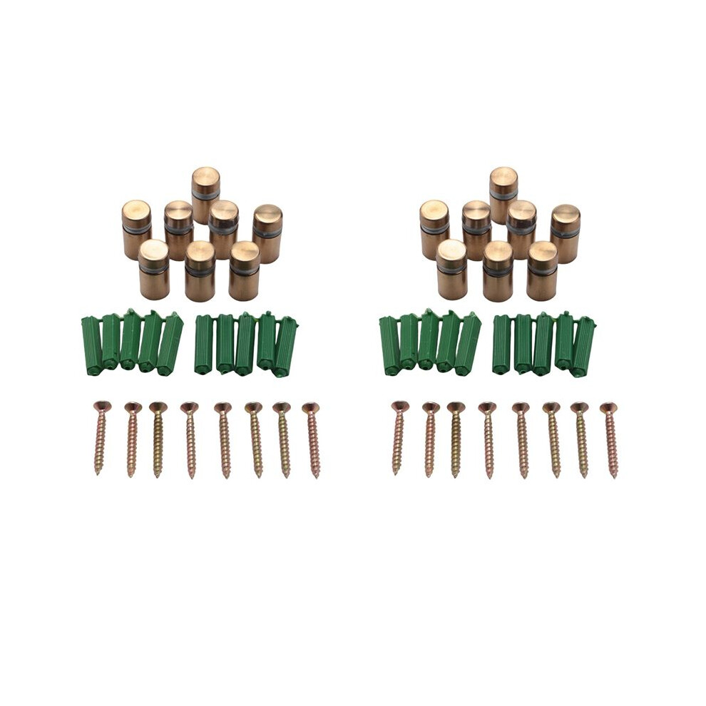 16 Sets Standoff Screws Advertising Nail Standoff Wall Mounting Hardware For Hanging Acrylic Picture Frame (12 X 20Mm) 6033966946840