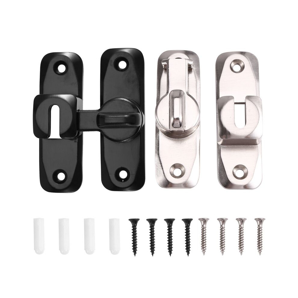 2Set 90/180 Flip Gate Door Lock Anti-Theft Buckle Zinc Alloy Door Latches Window Locks Door Sliding Bolt 4711216400534