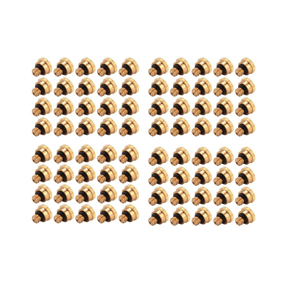80Pcs Brass Misting Nozzles For Cooling System 0.012 Inch(0.3 Mm) Water Spray Nozzle Sprinklers Misting Cooling 6033116350305